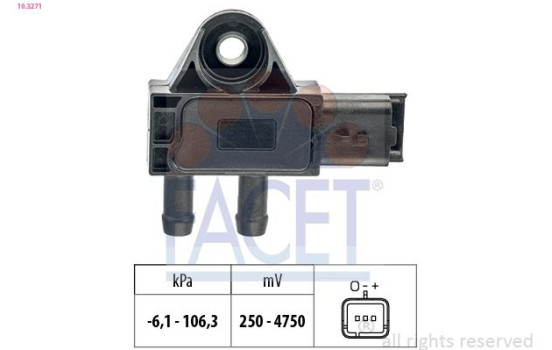 Sensor, exhaust pressure Made in Italy - OE Equivalent