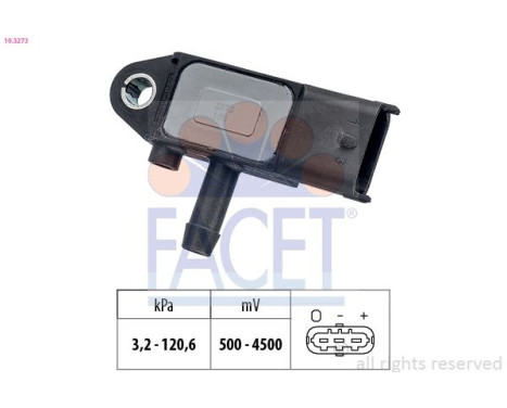 Sensor, exhaust pressure Made in Italy - OE Equivalent