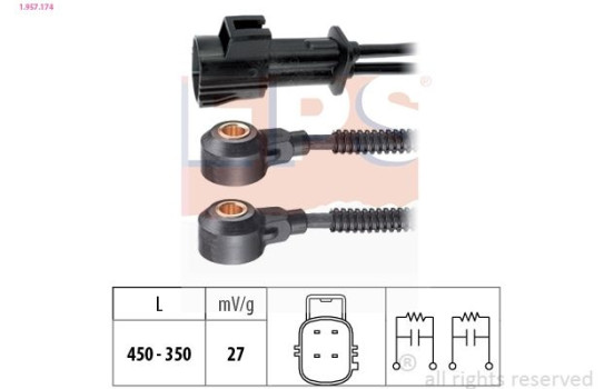 Knock Sensor Made in Italy - OE Equivalent 1957174 EPS Facet