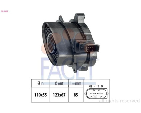 Air Mass Sensor Made in Italy - OE Equivalent