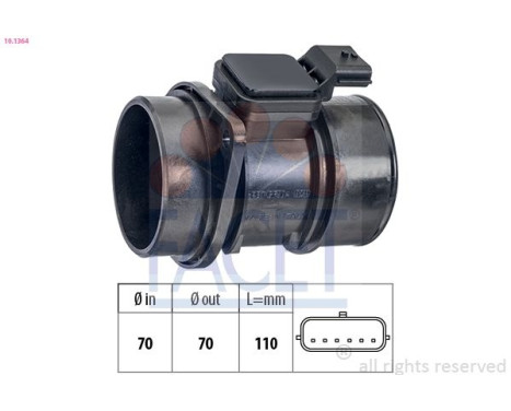 Air Mass Sensor Made in Italy - OE Equivalent