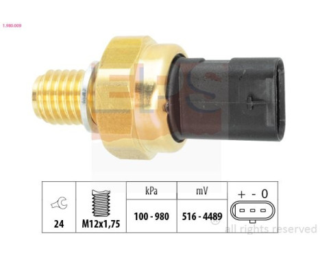 Oil pressure sensor 1.980.009 EPS Facet