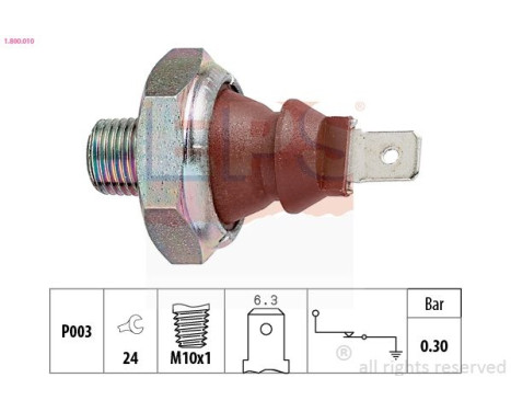 Oil Pressure Switch Made in Italy - OE Equivalent 1.800.010 EPS Facet