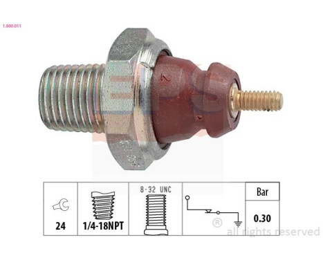 Oil Pressure Switch Made in Italy - OE Equivalent 1.800.011 EPS Facet