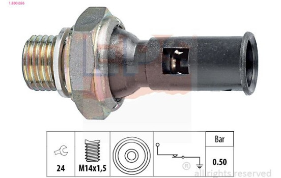Oil Pressure Switch Made in Italy - OE Equivalent 1.800.056 EPS Facet
