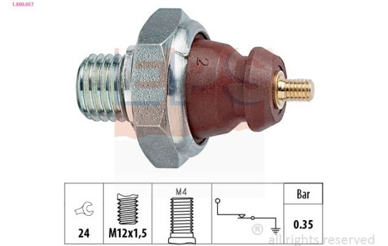 Oil Pressure Switch Made in Italy - OE Equivalent 1.800.057 EPS Facet