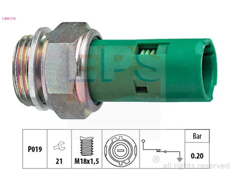 Oil Pressure Switch Made in Italy - OE Equivalent 1.800.110 EPS Facet