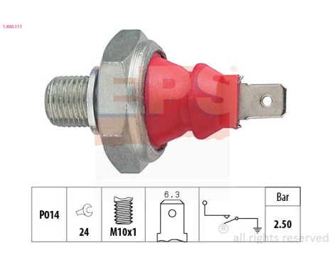 Oil Pressure Switch Made in Italy - OE Equivalent 1.800.111 EPS Facet