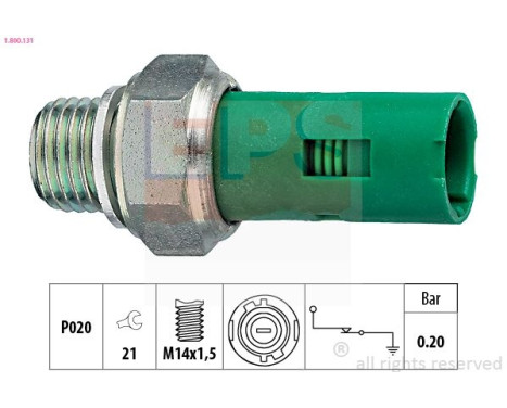 Oil Pressure Switch Made in Italy - OE Equivalent 1.800.131 EPS Facet