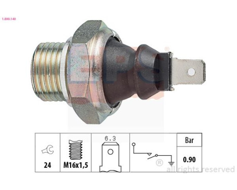 Oil Pressure Switch Made in Italy - OE Equivalent 1.800.140 EPS Facet