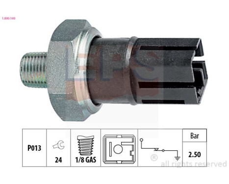 Oil Pressure Switch Made in Italy - OE Equivalent 1.800.160 EPS Facet