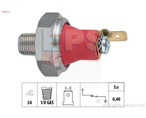 Oil Pressure Switch Made in Italy - OE Equivalent 1.800.173 EPS Facet