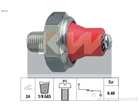 Oil Pressure Switch Made in Italy - OE Equivalent 500014 KW