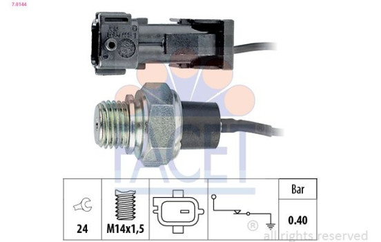 Oil Pressure Switch Made in Italy - OE Equivalent