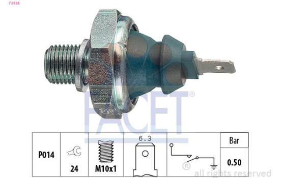 Oil Pressure Switch Made in Italy - OE Equivalent