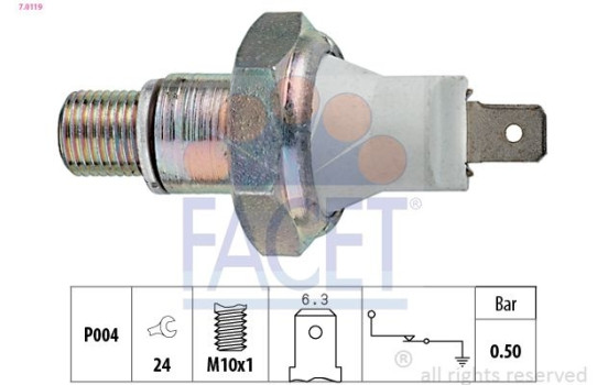 Oil Pressure Switch Made in Italy - OE Equivalent