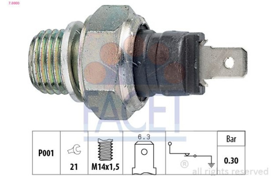 Oil Pressure Switch Made in Italy - OE Equivalent