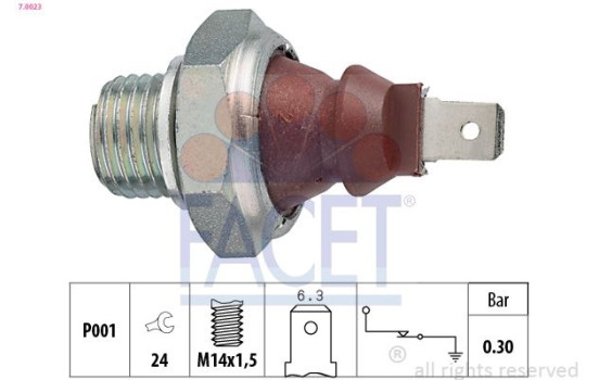 Oil Pressure Switch Made in Italy - OE Equivalent