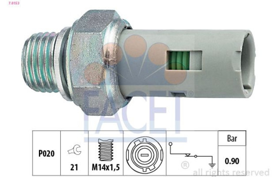 Oil Pressure Switch Made in Italy - OE Equivalent