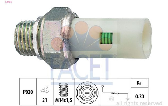 Oil Pressure Switch Made in Italy - OE Equivalent