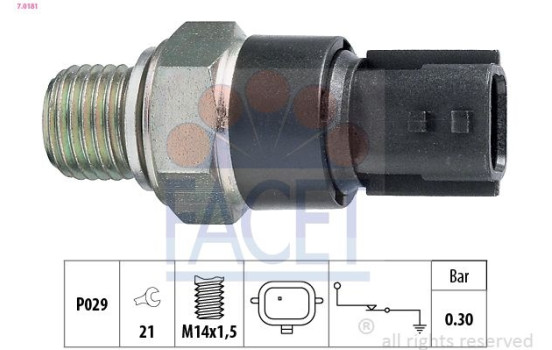 Oil Pressure Switch Made in Italy - OE Equivalent