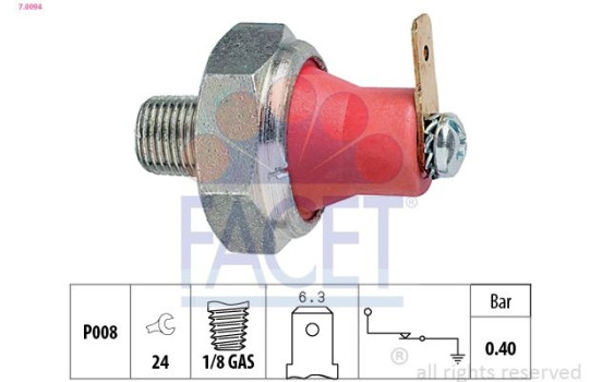 Oil Pressure Switch Made in Italy - OE Equivalent