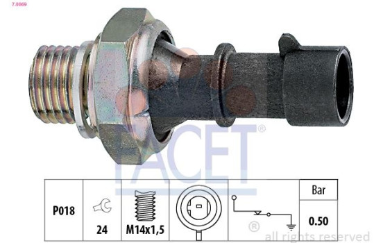 Oil Pressure Switch Made in Italy - OE Equivalent