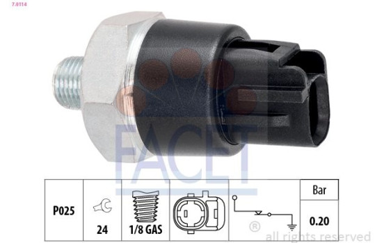 Oil Pressure Switch Made in Italy - OE Equivalent