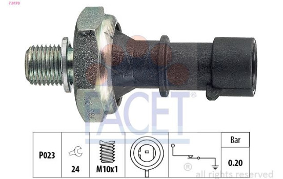 Oil Pressure Switch Made in Italy - OE Equivalent