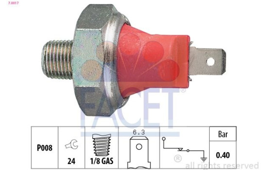 Oil Pressure Switch Made in Italy - OE Equivalent