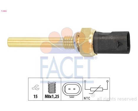 Sensor, oil temperature 7.3402 Facet
