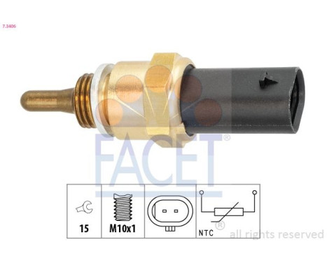 Sensor, oil temperature 7.3406 Facet