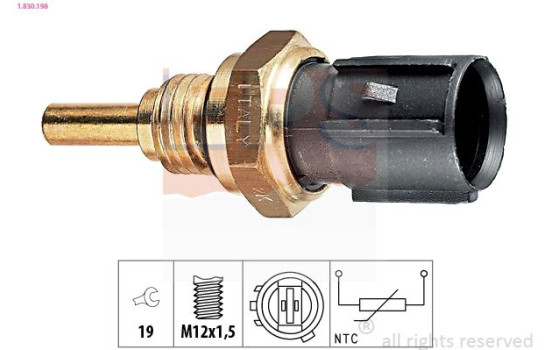 Sensor, oil temperature Made in Italy - OE Equivalent 1.830.198 EPS Facet