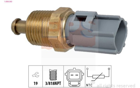 Sensor, oil temperature Made in Italy - OE Equivalent 1.830.363 EPS Facet