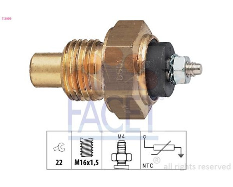 Sensor, oil temperature Made in Italy - OE Equivalent 7.3099 Facet