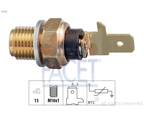 Sensor, oil temperature Made in Italy - OE Equivalent 7.3154 Facet