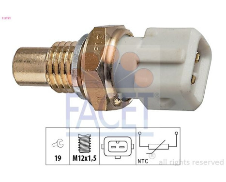 Sensor, oil temperature Made in Italy - OE Equivalent 7.3191 Facet