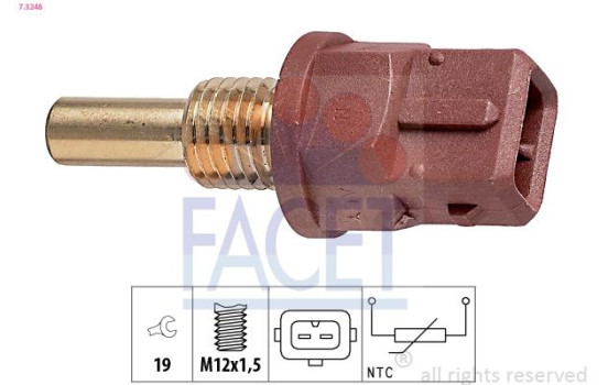 Sensor, oil temperature Made in Italy - OE Equivalent 7.3248 Facet