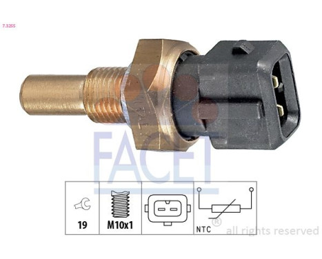 Sensor, oil temperature Made in Italy - OE Equivalent 7.3255 Facet