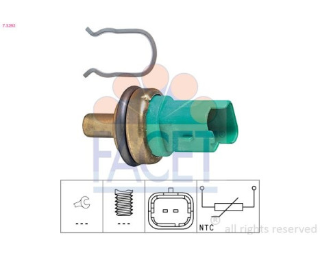 Sensor, oil temperature Made in Italy - OE Equivalent 7.3292 Facet