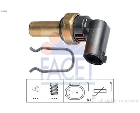 Sensor, oil temperature Made in Italy - OE Equivalent 7.3300 Facet