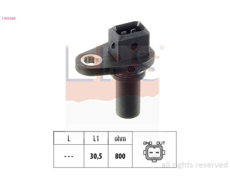 RPM Sensor, automatic transmission Made in Italy - OE Equivalent 1.953.028 EPS Facet