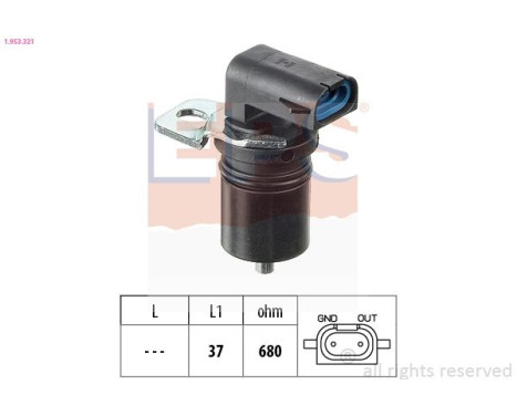 RPM Sensor, automatic transmission Made in Italy - OE Equivalent 1.953.321 EPS Facet