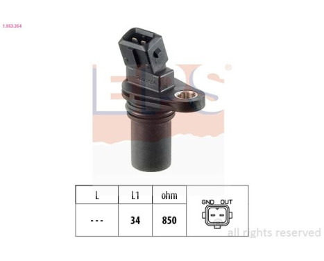 RPM Sensor, automatic transmission Made in Italy - OE Equivalent 1.953.354 EPS Facet