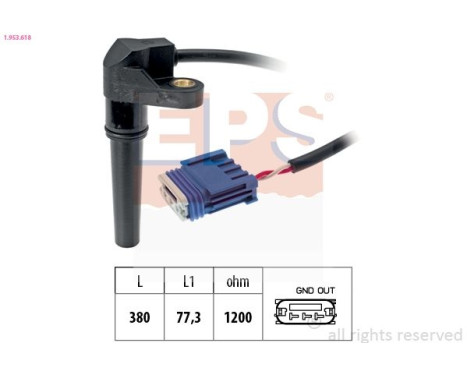 RPM Sensor, automatic transmission Made in Italy - OE Equivalent 1953618 EPS Facet