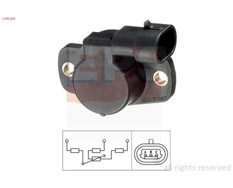 Sensor, throttle position Made in Italy - OE Equivalent 1.995.001 EPS Facet