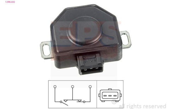 Sensor, throttle position Made in Italy - OE Equivalent 1.995.032 EPS Facet