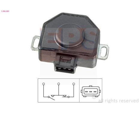 Sensor, throttle position Made in Italy - OE Equivalent 1.995.091 EPS Facet