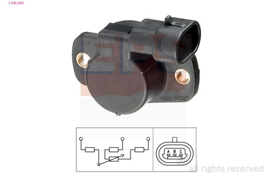 Sensor, throttle position Made in Italy - OE Equivalent 1.995.093 EPS Facet