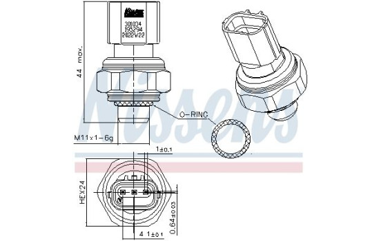 Pressure switch, air conditioning